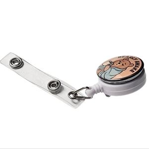 Handmade Bearly Awake Badge Reel – Nurse, Teacher, Office ID Holder